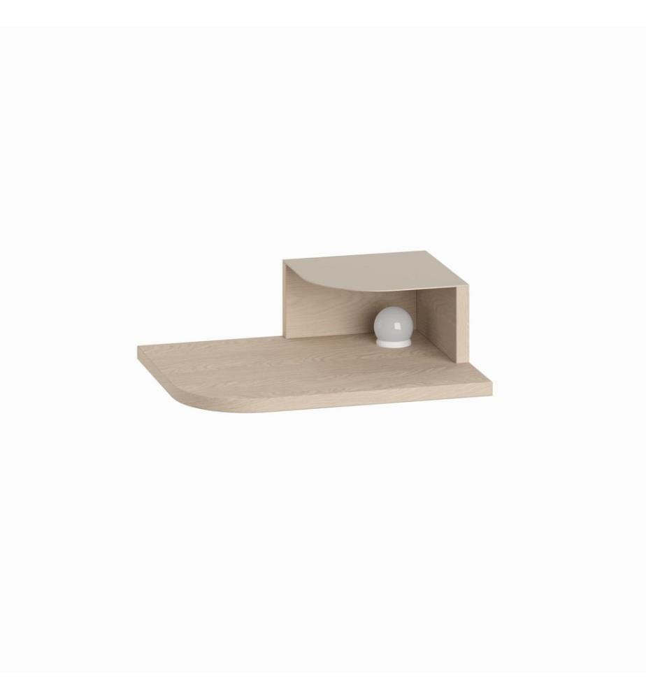Nachttisch, 100 % melaminbeschichtete Spanplatte, Creme