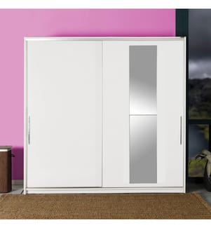 Kleiderschrank, weiss, melaminbeschichtete Spanplatte