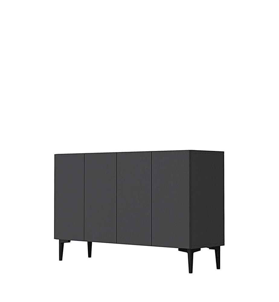 Console, panneau de particules 100 % mélaminé, anthracite