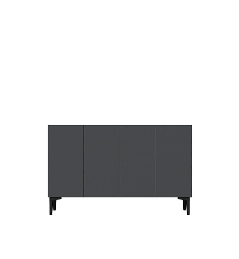 Console, panneau de particules 100 % mélaminé, anthracite