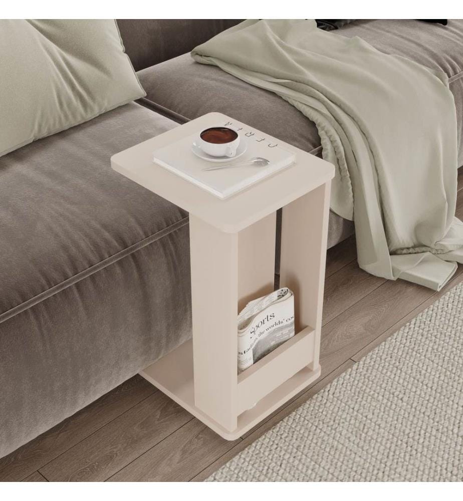 Beistelltisch, 100 % melaminbeschichtete Spanplatte, Sand