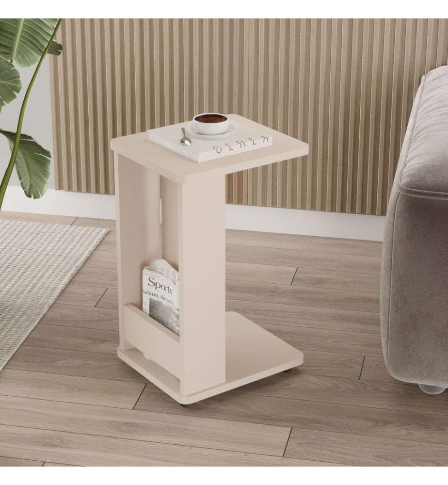 Beistelltisch, 100 % melaminbeschichtete Spanplatte, Sand