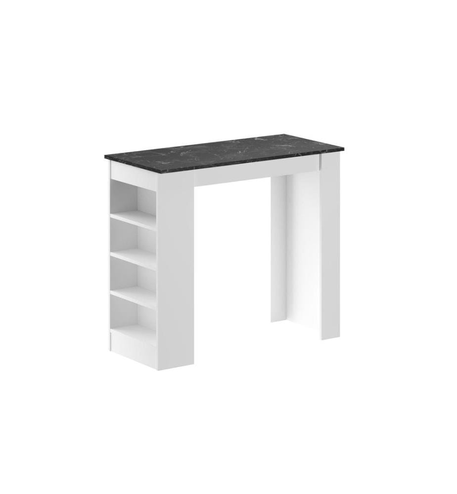 Bartisch, 100 % melaminbeschichtete Spanplatte, Bendir, Weiss