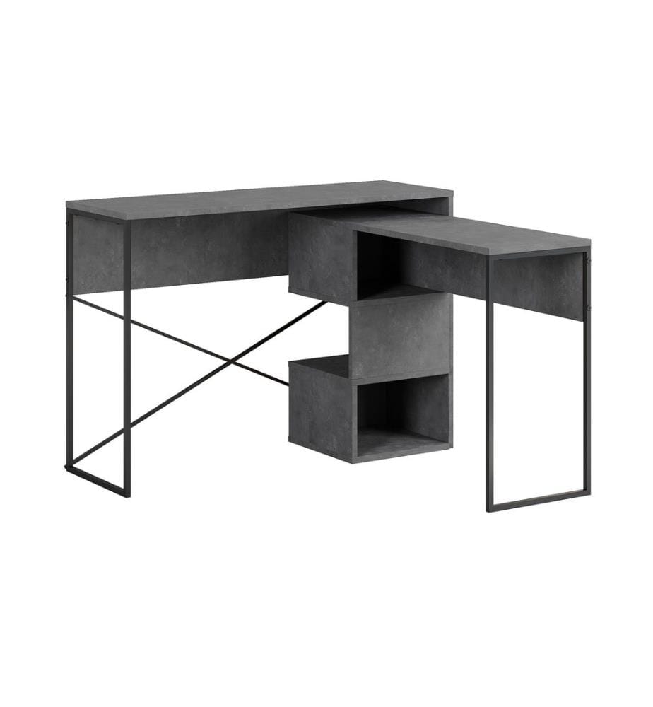Schreibtisch, 100 % melaminbeschichtete Spanplatte, Retrograu
