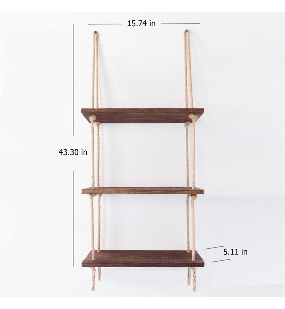 Étagère murale en noyer et épicéa, fabriquée à la main