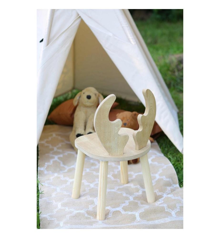 Kinderstuhl, braun, 100 % MDF, Beine aus Buchenholz