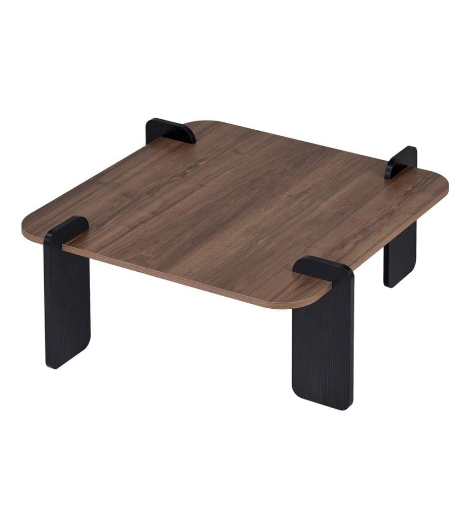 Table basse, panneau de particules 100 % mélaminé, noyer, bois noir