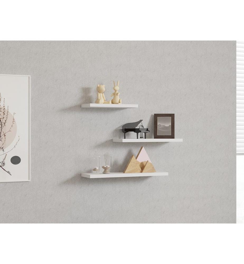 Étagère murale, blanche, panneau de particules mélaminé