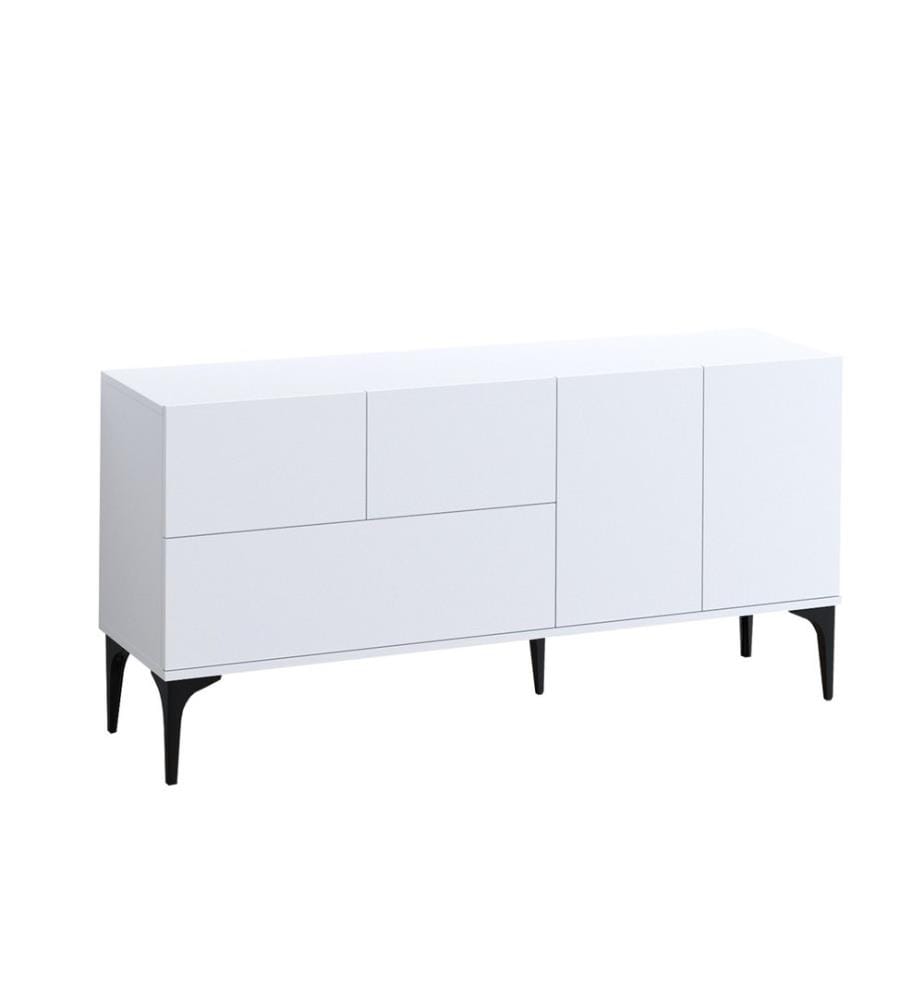 Console, blanc, noir, panneau de particules mélaminé