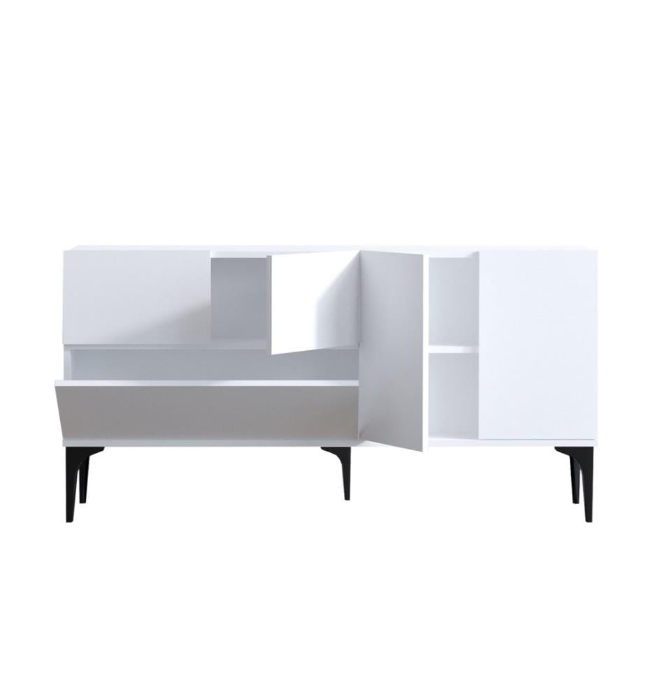 Console, blanc, noir, panneau de particules mélaminé