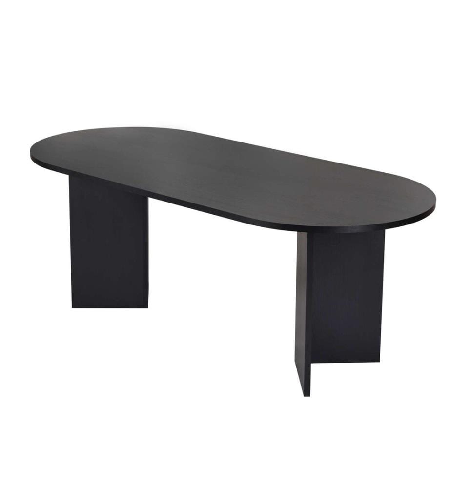 Esstisch, Holz, Schwarz, 100 % melaminbeschichtete Spanplatte