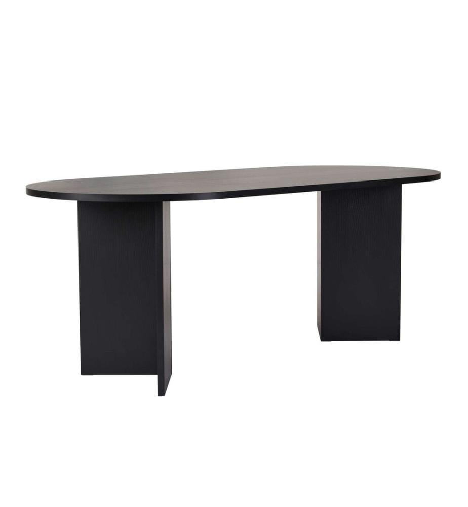 Esstisch, Holz, Schwarz, 100 % melaminbeschichtete Spanplatte