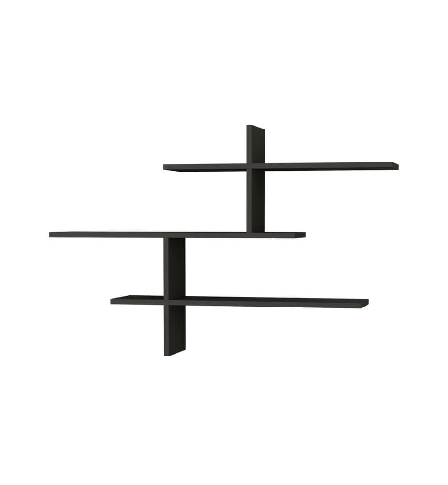 Étagère murale, anthracite, panneau de particules mélaminé