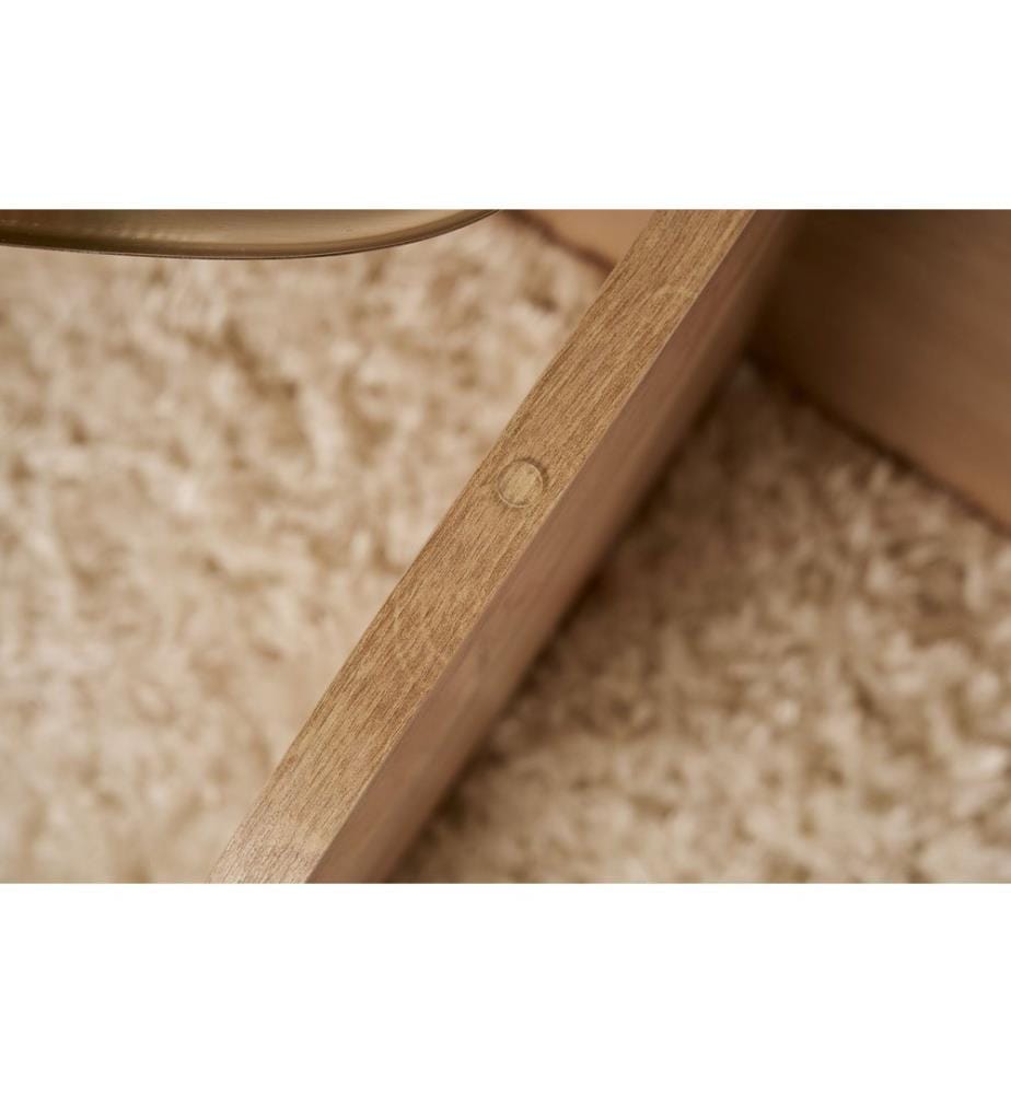 Couchtisch, Saphir-Eiche, Transparent, 100 % gehärtetes Glas