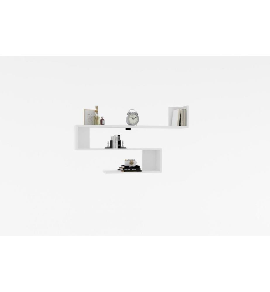 Étagère murale, blanche, panneau de particules mélaminé