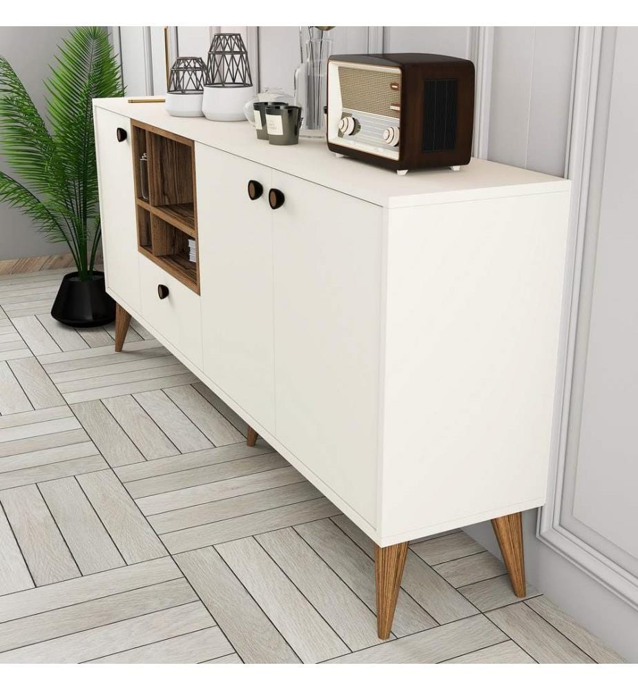 Console, crème, panneau de particules mélaminé