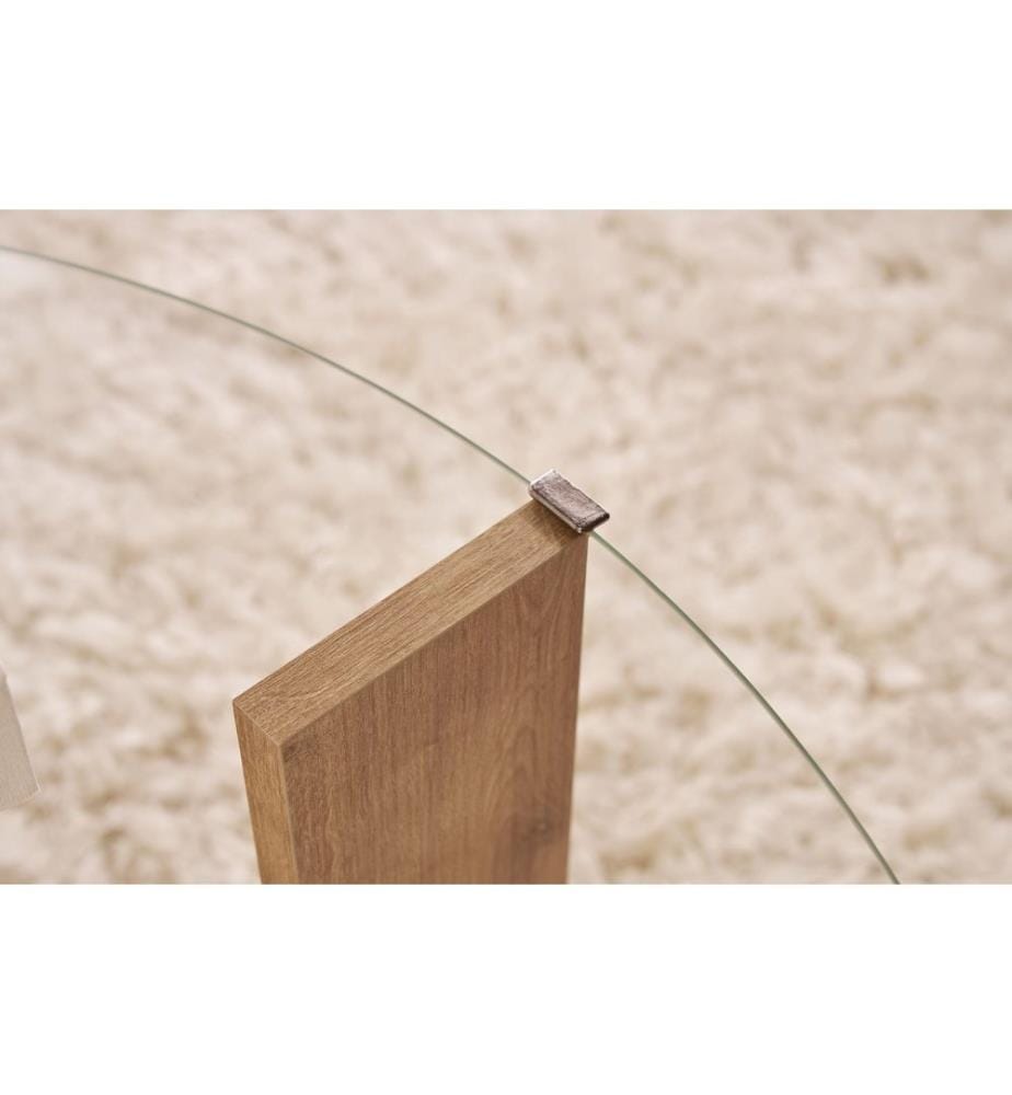 Couchtisch, Saphir-Eiche, Transparent, 100 % gehärtetes Glas