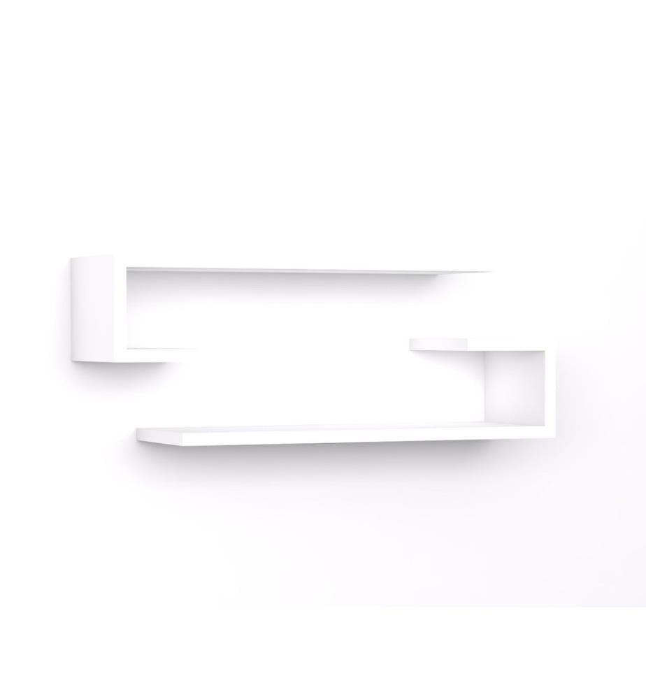 Étagère murale, blanche, panneau de particules mélaminé