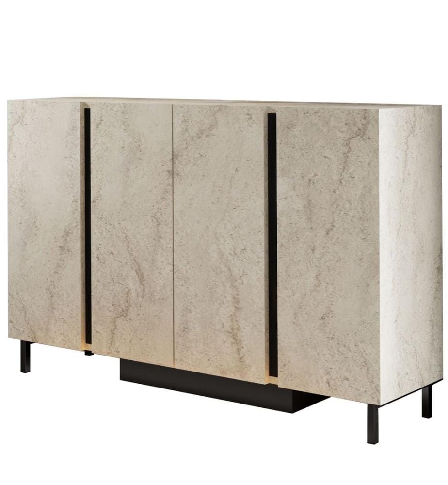 Console, panneau de particules 100 % mélaminé, travertin