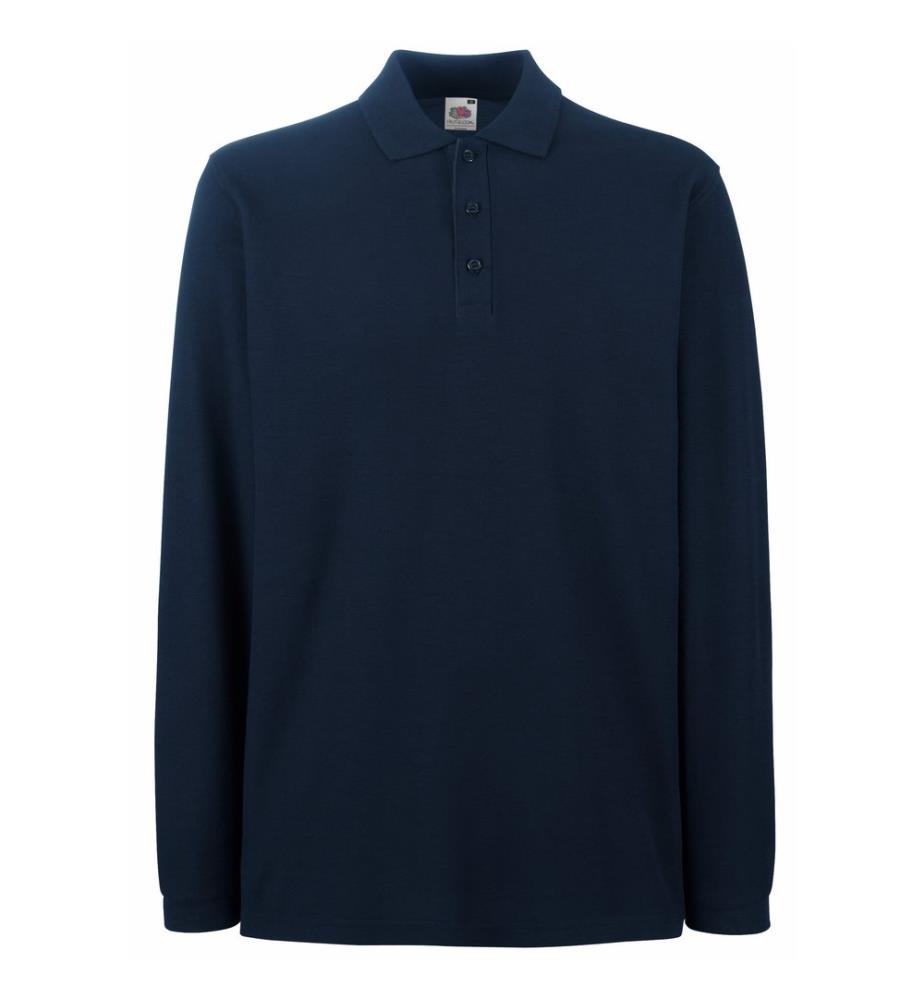 Fruit Of The Loom Premium Herren Polo-Shirt, Langarm