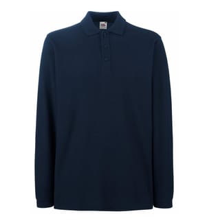 Fruit Of The Loom Premium Herren Polo-Shirt, Langarm