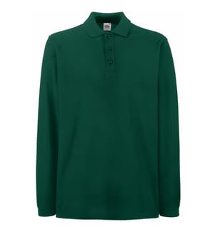 Fruit Of The Loom Premium Herren Polo-Shirt, Langarm
