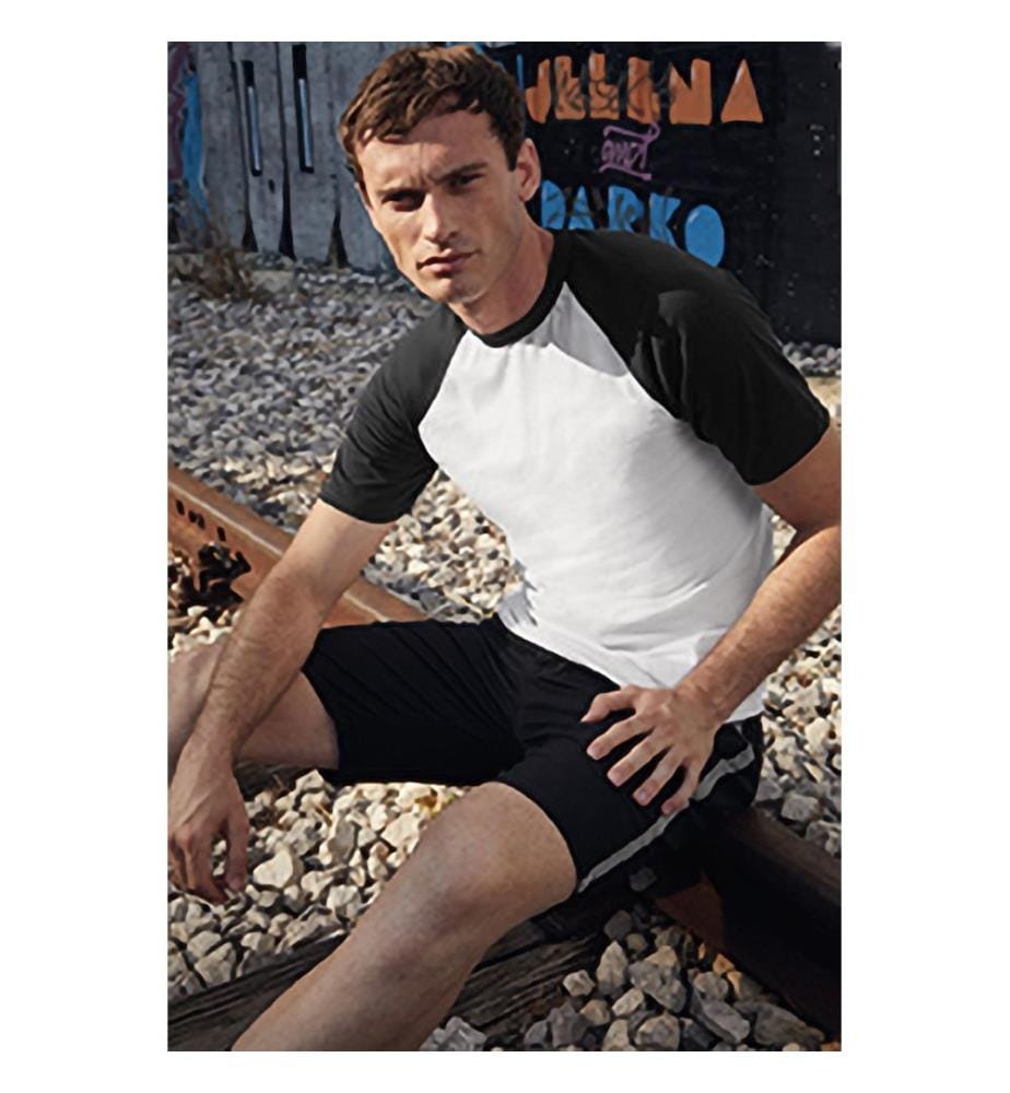 T-shirt de baseball à manches courtes Fruit Of The Loom pour homme