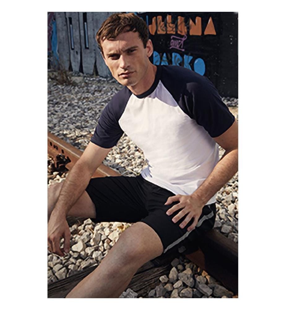 T-shirt de baseball à manches courtes Fruit Of The Loom pour homme
