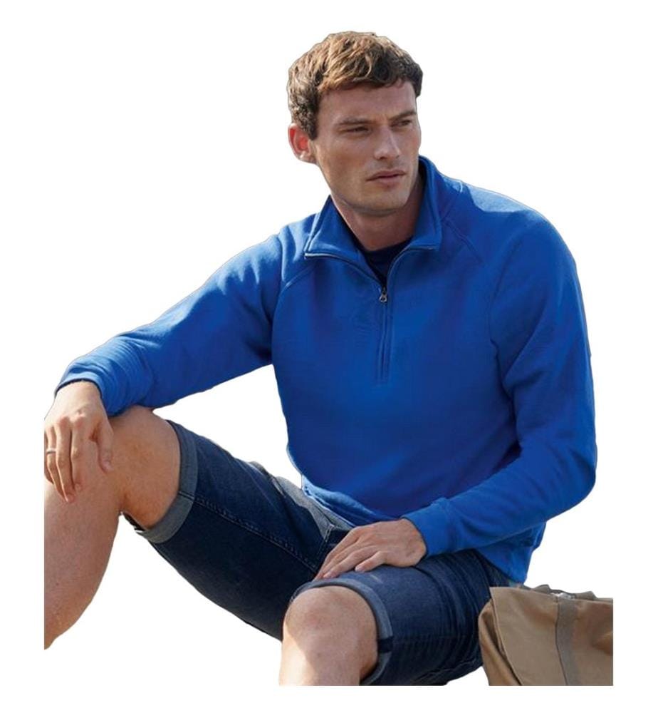 Fruit Of The Loom Herren Sweatshirt mit Reissverschluss bis zur Brust