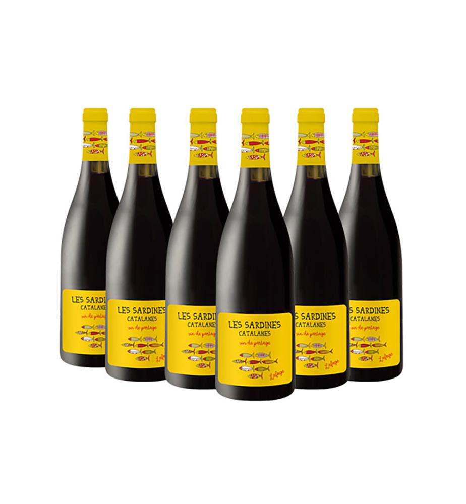 Rotwein Les Sardines Catalanes Rouge Côtes Catalanes IGP 2023 - 6 x 75 cl