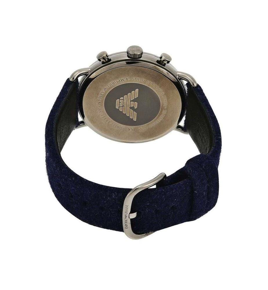 Quarzuhr Silber und Blau AR11144 - 43 mm
