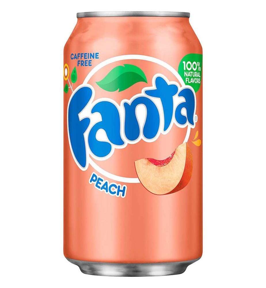 12x USA Fanta Peach / Pêche - Canette de 355ml