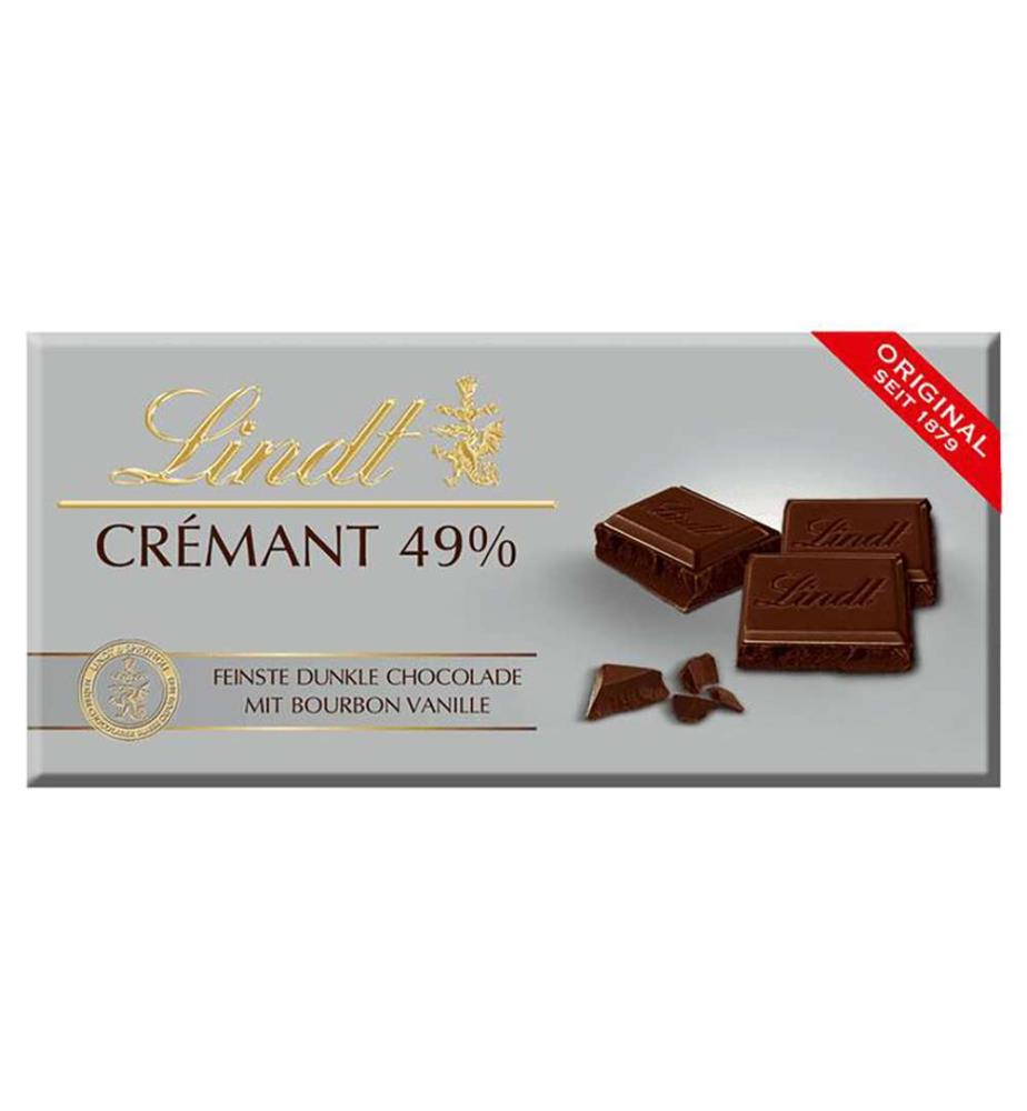 Lindt Cremant Tablette De Chocolat Noir 49% Cacao - 100G