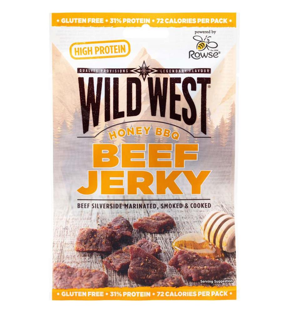 3x Wild West Beef Jerky Honey BBQ - 25g