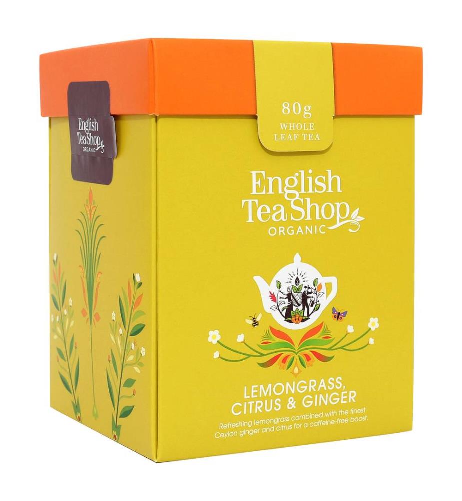 Lemongrass Gingembre & Agrumes, BIO, Thé en vrac, Boîte de 80g - 80 g