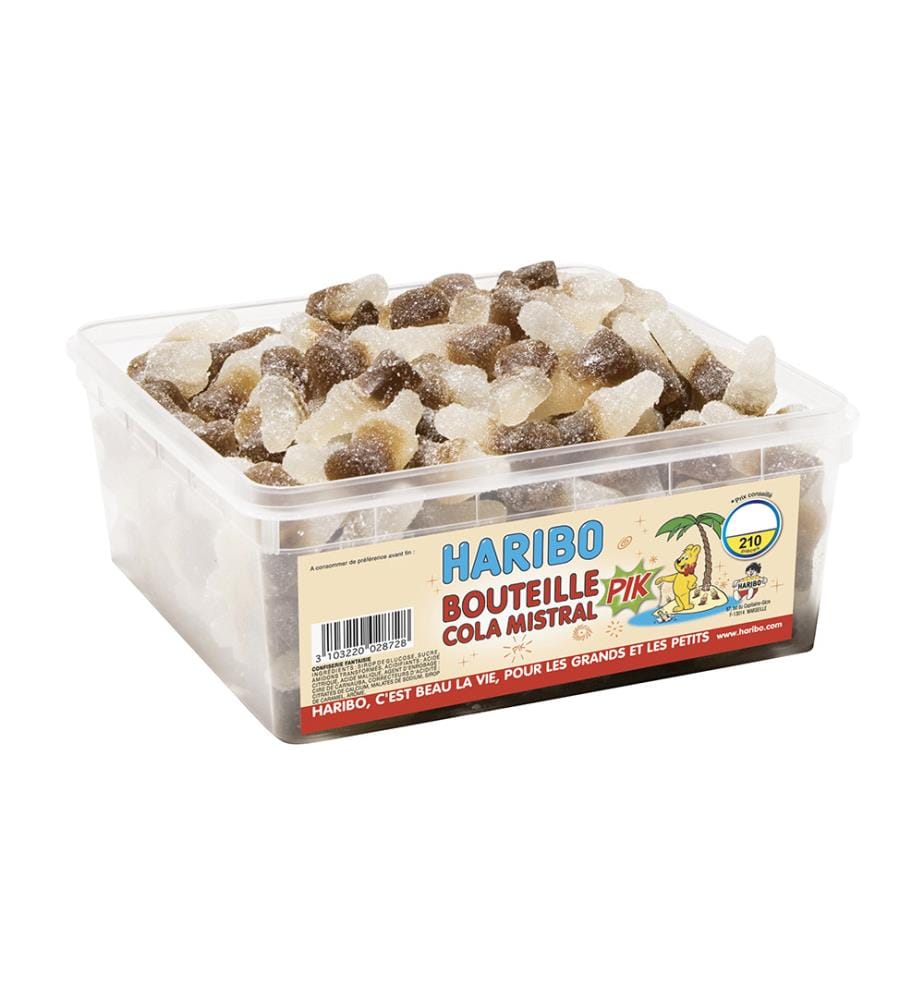 Boîte de Bonbons Bouteilles Cola Mistral - 210 Pièces