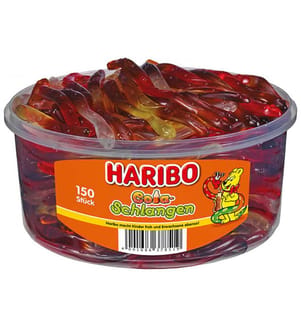 150x Haribo Cola Snakes tin - 1050g
