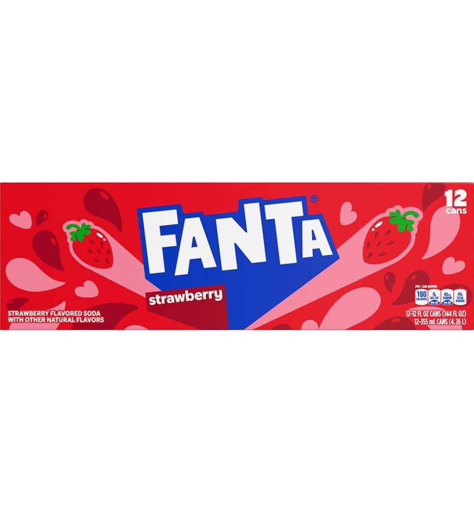 12x USA Fanta Strawberry / Fraise - Canette de 355ml