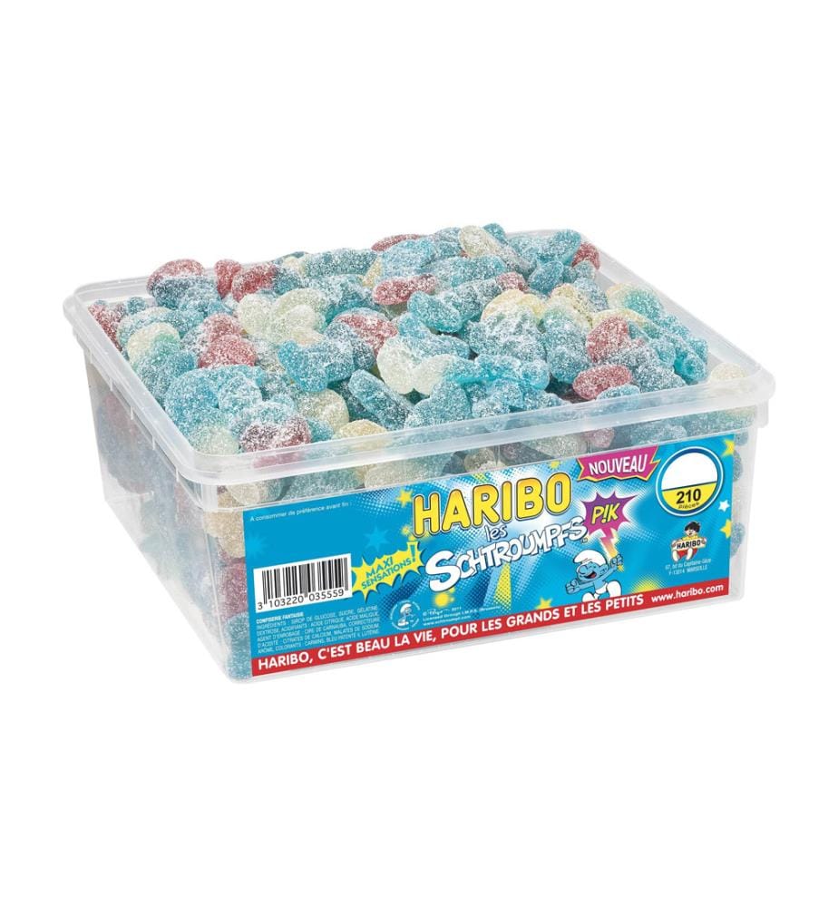 HARIBO - Bonbon-Box Schtroumpfs Pik - 210 Stück