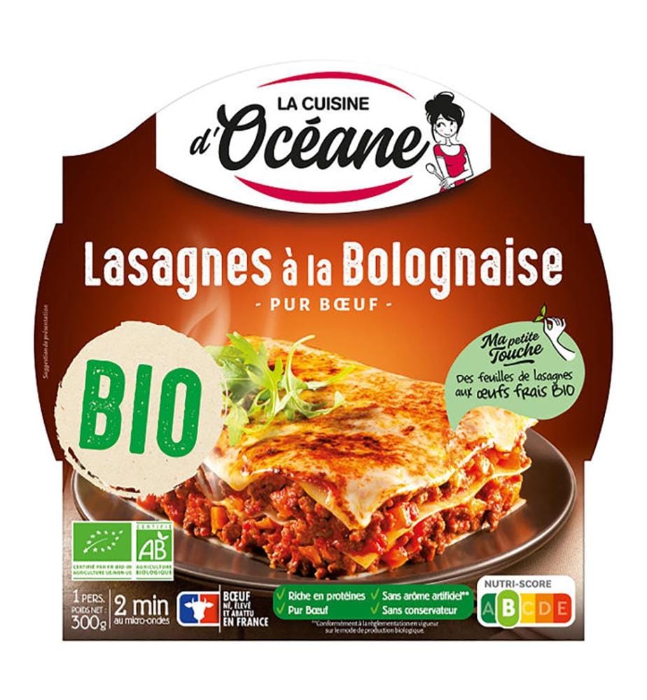 11x La Cuisine d'Océane Ready Meal Lasagne Bolognese Beef BIO - 300g