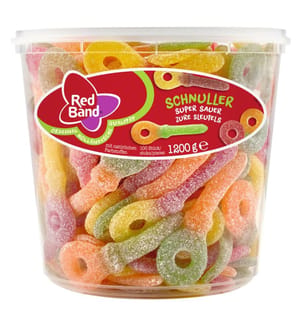 100x Red Band tin pacifier Super Sour - 100 pcs.