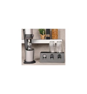 Kesper Flaschenabtropfhalter Metall Mattschwarz 32 x 17 x 12.5 cm