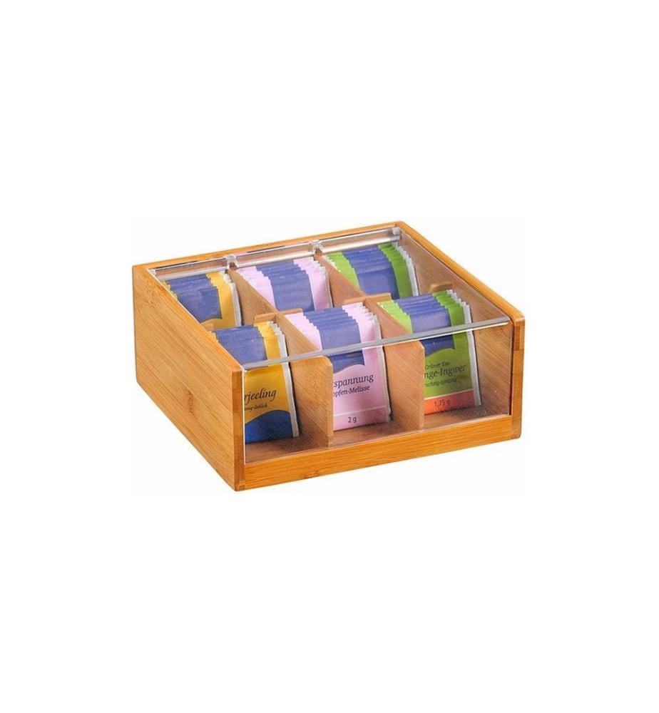 Kesper Tea Organizer Bamboo with 6 Compartments, Brown