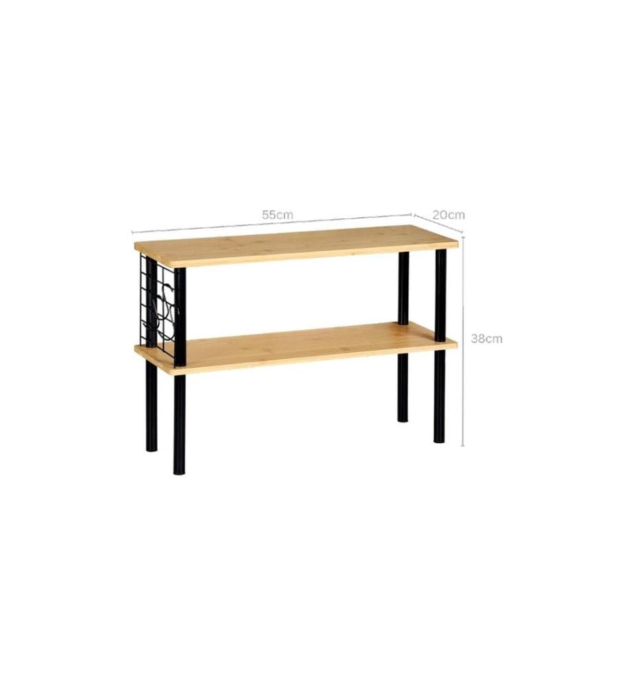 Kesper Scaffale da cucina nero/marrone