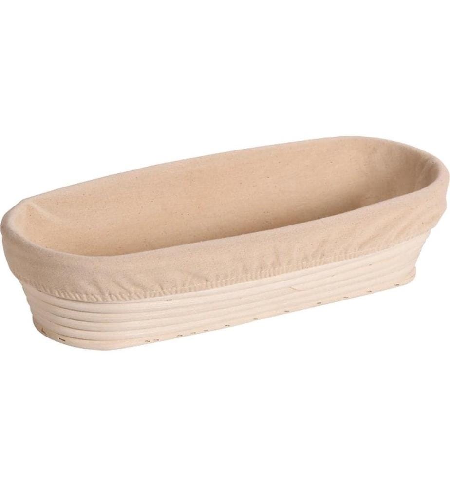 Kesper panier de fermentation Ovale en rotin avec housse 35 x 15 x 8 cm