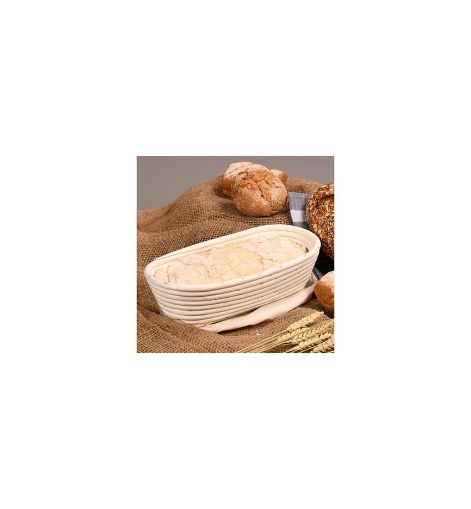 Kesper panier de fermentation Ovale en rotin avec housse 35 x 15 x 8 cm