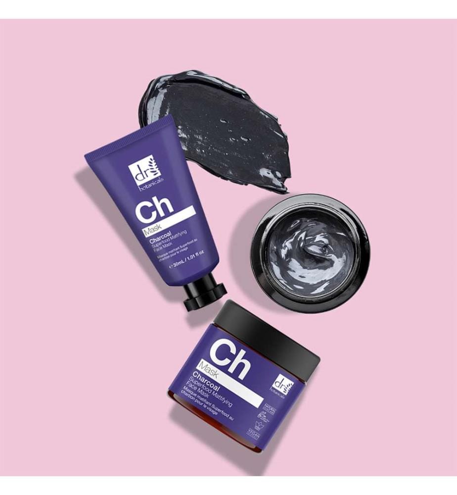 Aktivkohle Superfood Mattierende Gesichtsmaske - 30 ml
