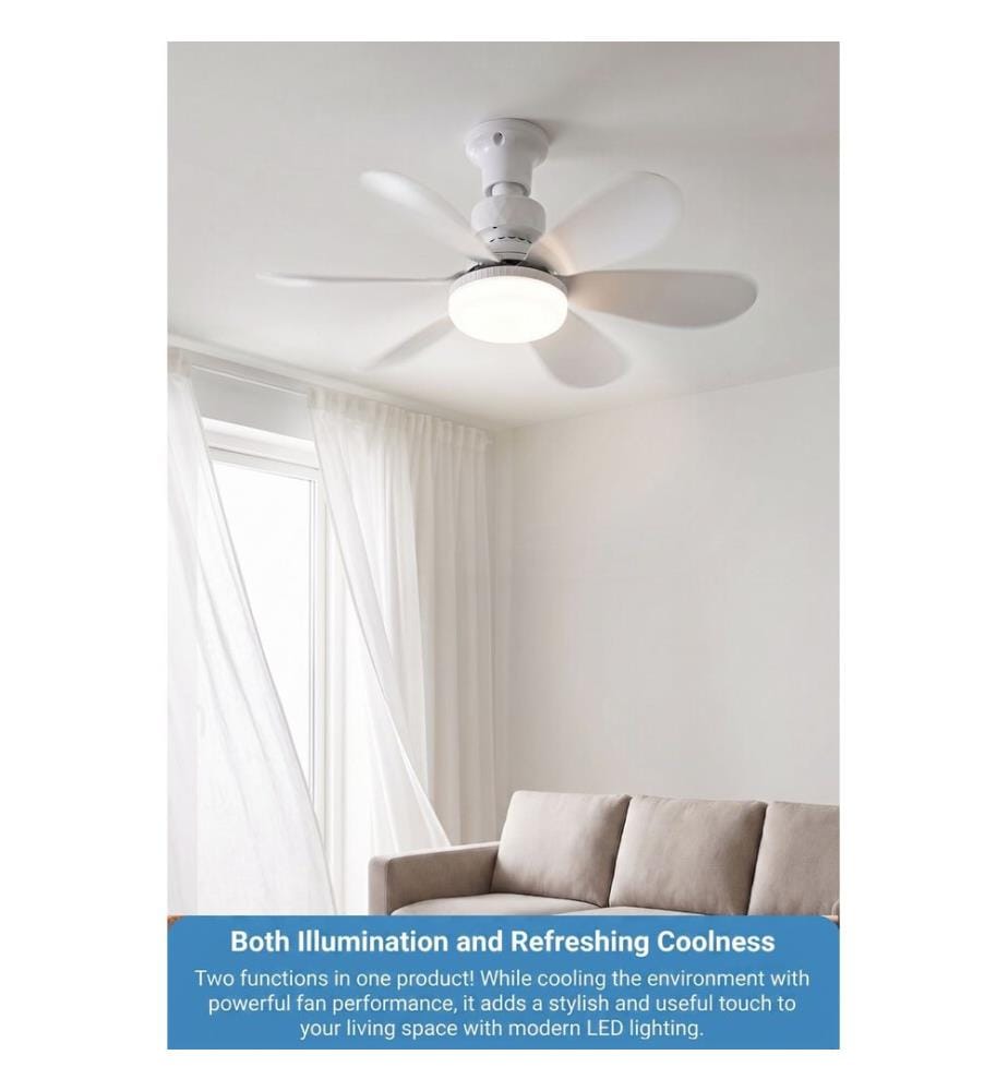 Deckenventilator, weiss, Metallgehäuse