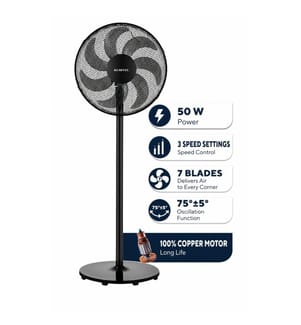 Ventilator, Schwarz, 100 % ABS