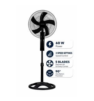Ventilator, Schwarz, 100 % ABS